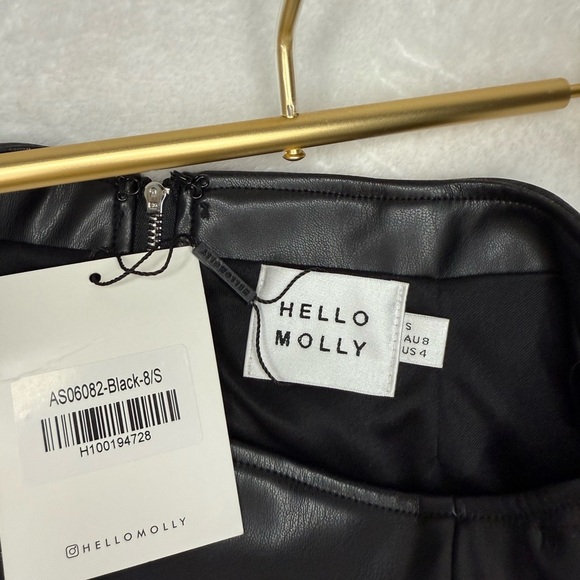 Black Mini Skirt with Bedazzled Accents - Picture 3 of 5